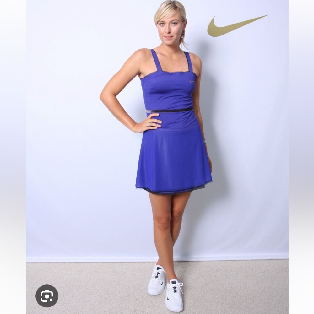 Nike Maria Sharapova Electric Blue/Purple 2008 US Open Tennis Dress size M